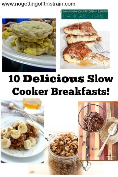 Did you know you could make amazing breakfasts in your slow cooker?? Here are my top 10 slow cooker breakfasts! www.nogettingoffthistrain.com