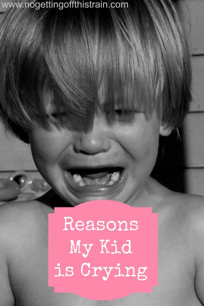 Reasons my kid is crying: Part 2. www.nogettingoffthistrain.com