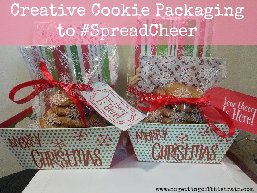 Bake some delicious cookies and use this cute cookie packaging to #SpreadCheer this holiday season! #sp www.nogettingoffthistrain.com