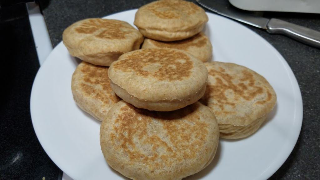 English muffins on a plate