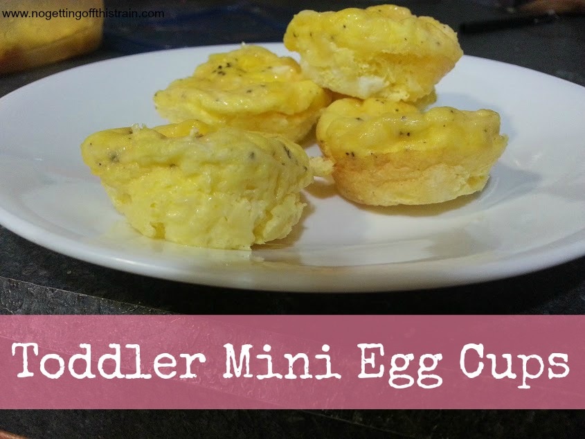 These mini egg cups are perfect for a toddler breakfast! www.nogettingoffthistrain.com