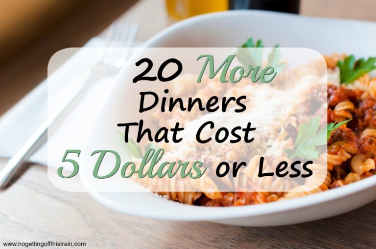 20 More Dinners That Cost 5 Dollars or Less