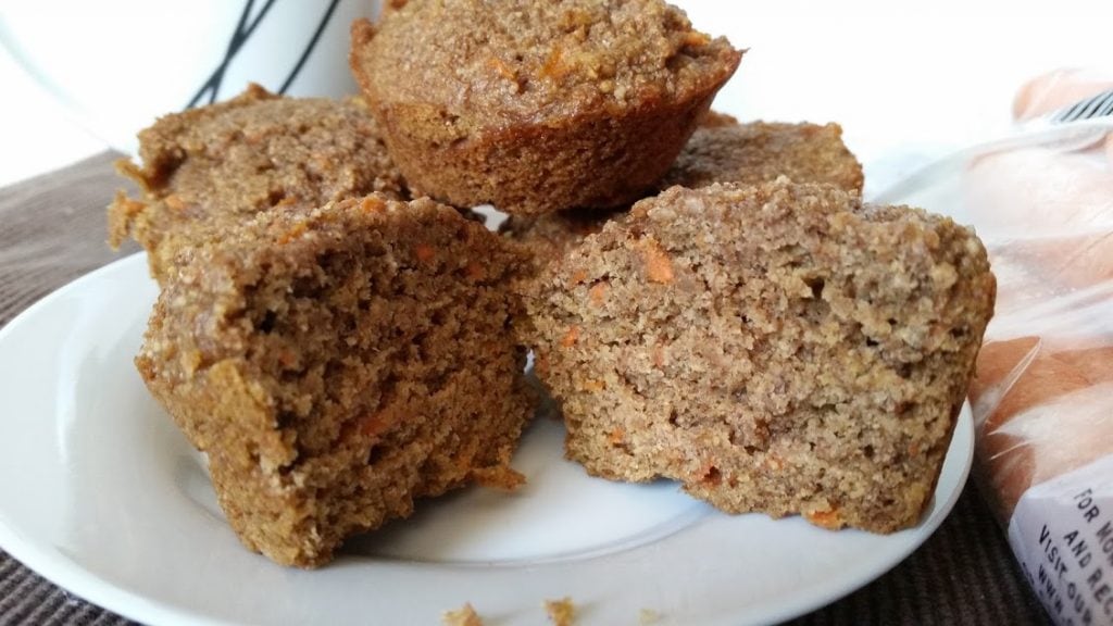 Carrot cake muffins on a plate