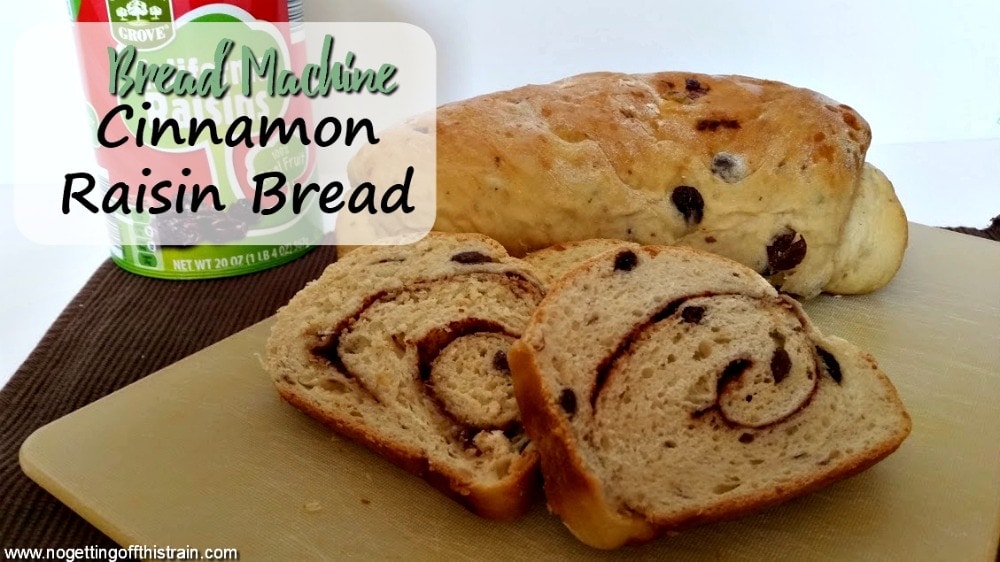 Sliced cinnamon raisin bread