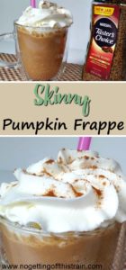 Skinny Pumpkin Spice Frappe- Easy Coffee Recipe!