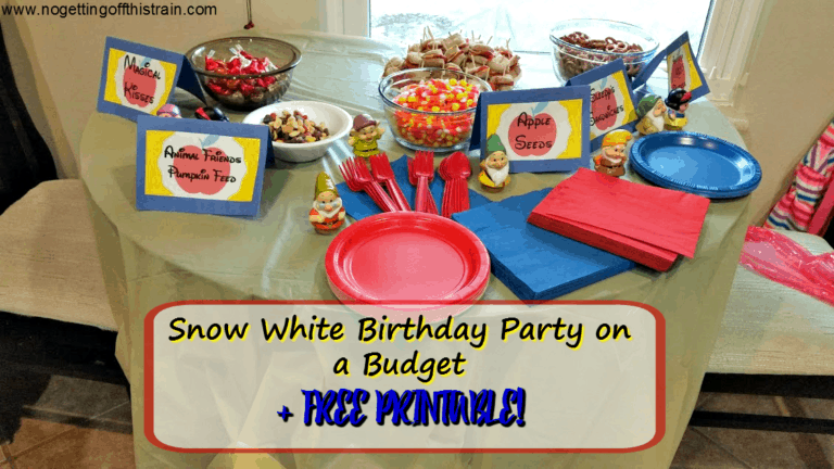 Snow White Birthday Party on a Budget + FREE PRINTABLE!