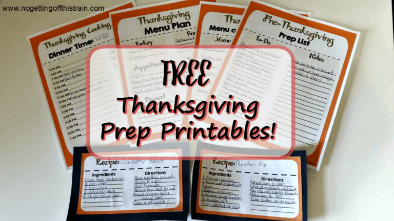 FREE Thanksgiving Prep Printables!