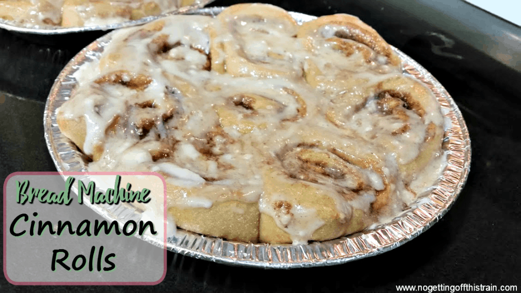 These bread machine cinnamon rolls are and easy and delicious breakfast! Great for Christmas morning! www.nogettingoffthistrain.com