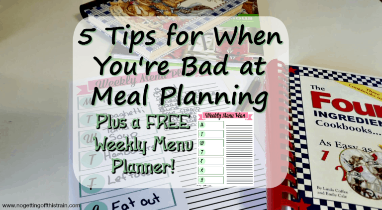 5 Tips For When You're Bad at Meal Planning