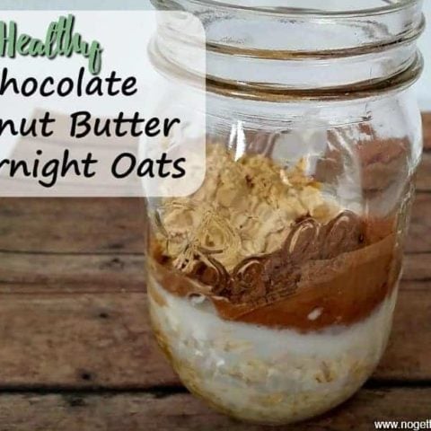 Healthy Chocolate Peanut Butter Overnight Oats