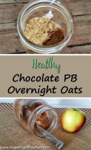 Healthy Chocolate Peanut Butter Overnight Oats