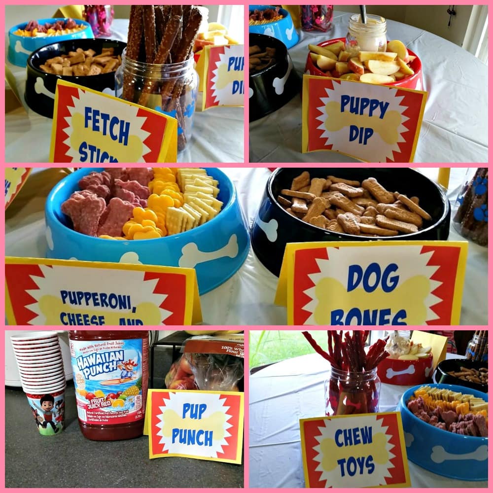 Image of dog-themed party food