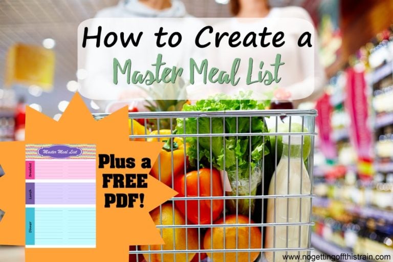 How to Create a Master Meal List 
