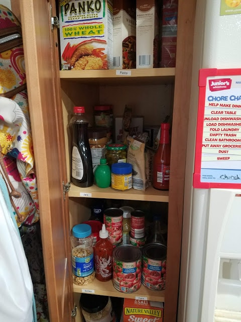 Image of a filled pantry