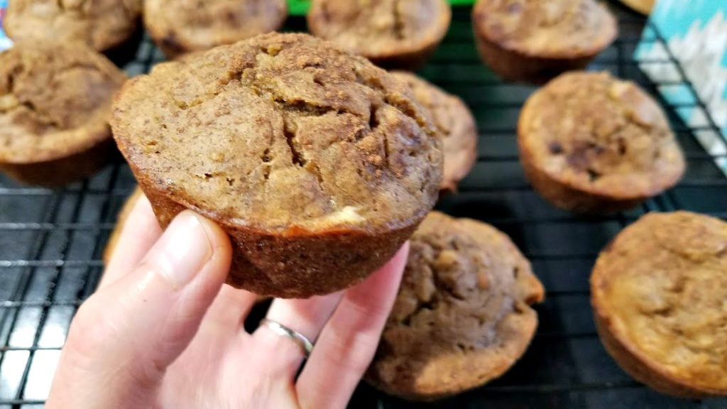 These healthy Cinnamon Banana Muffins make a delicious, portable breakfast or snack! They're freezer friendly and use only one bowl for easy cleanup!