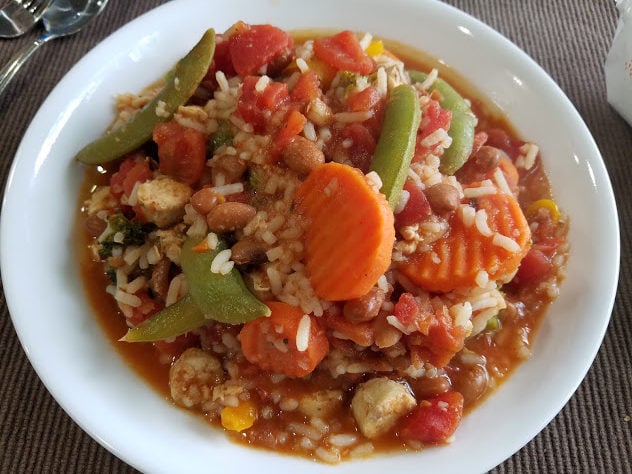 An image of homemade jambalaya