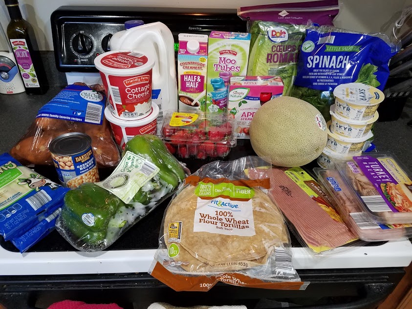 Image of groceries bought at Aldi
