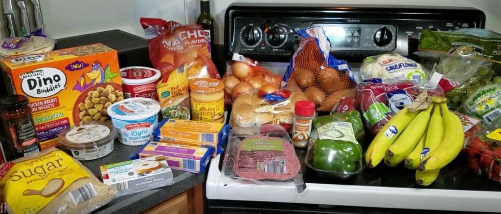 Image of groceries bought at Aldi
