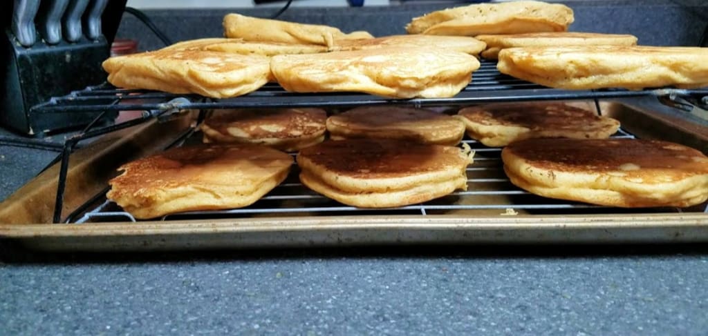 Image of pancakes on a cooling rack