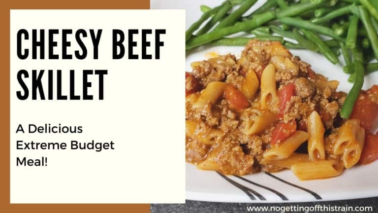 Extreme Budget Meal: Cheesy Beef Skillet