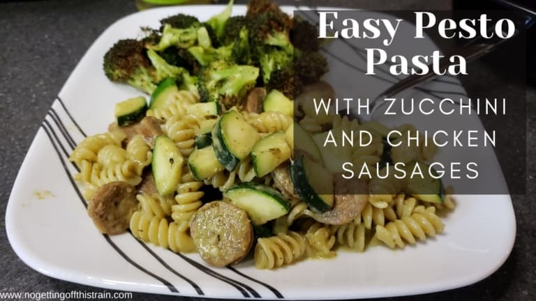 Pesto Pasta With Zucchini and Chicken Sausage