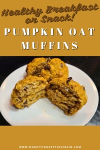 pumpkin oat muffins on a plate