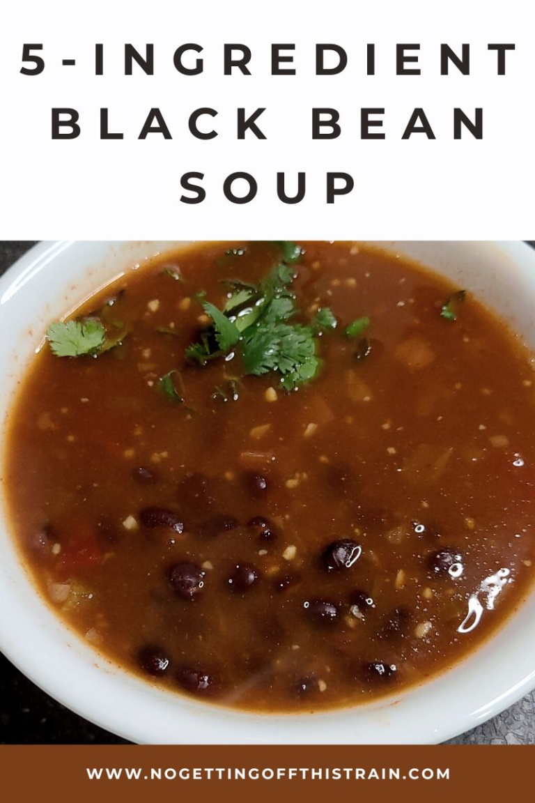 5 Ingredient Black Bean Soup (Quick and Easy Recipe!)