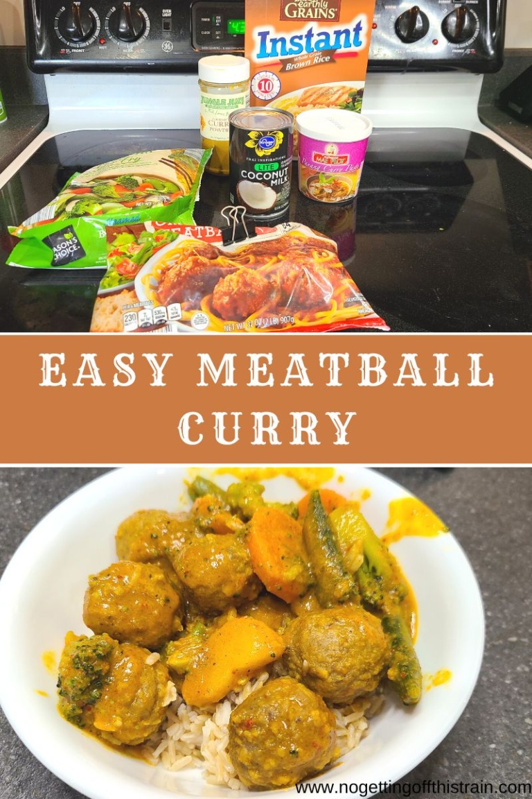 Easy Meatball Curry Recipe- With Frozen Meatballs!