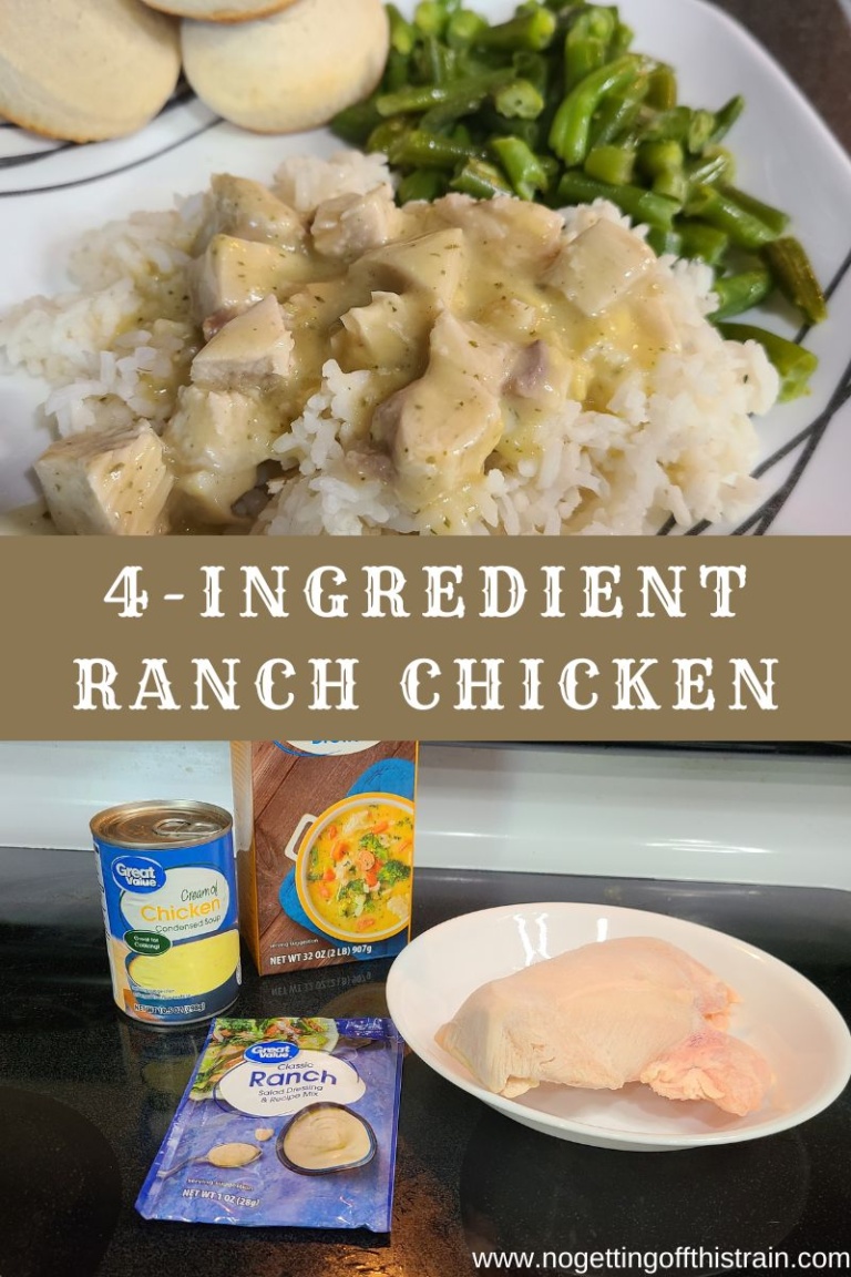 4 Ingredient Slow Cooker Ranch Chicken Recipe