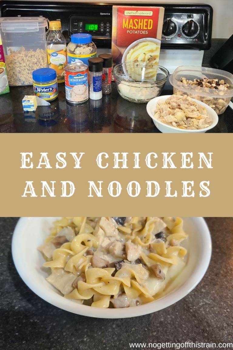 Easy Chicken and Noodles Over Mashed Potatoes