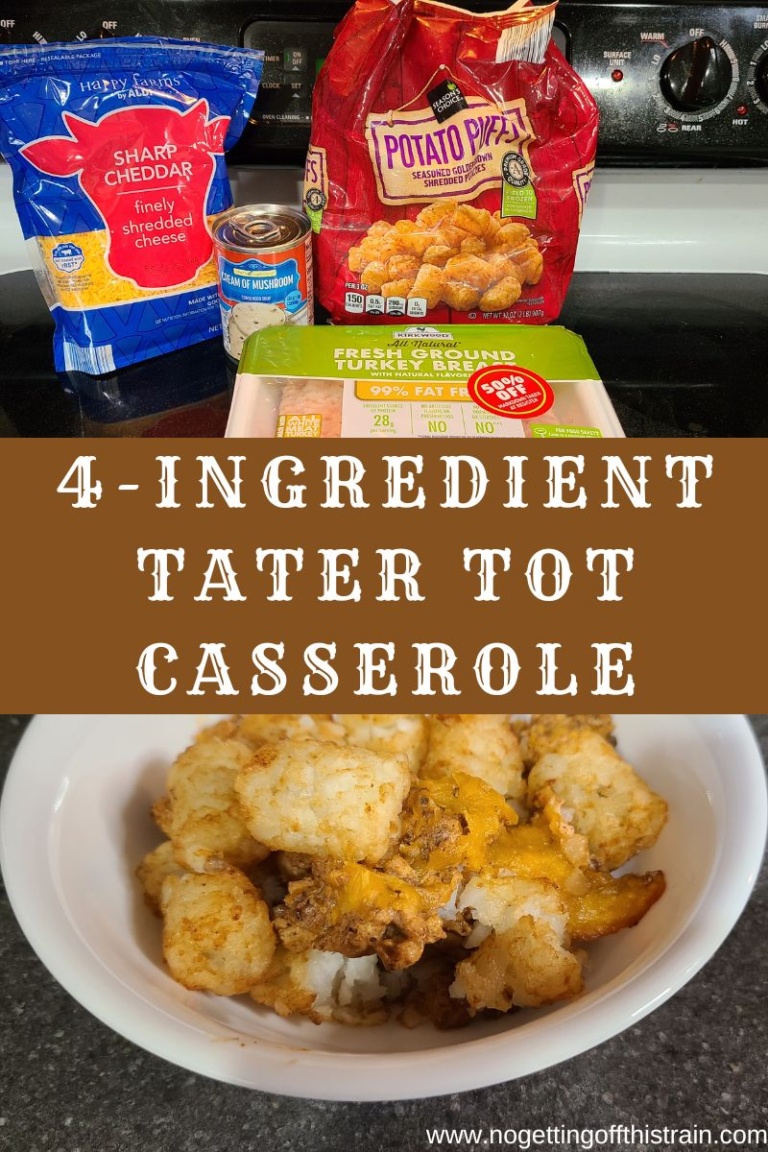 4-Ingredient Tater Tot Casserole- Easy Recipe!