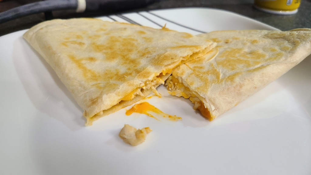 Chipotle chicken quesadilla on a plate