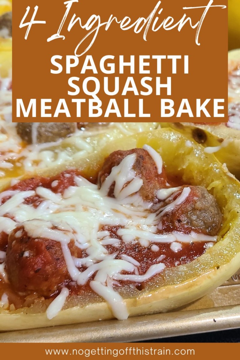 4-Ingredient Spaghetti Squash Meatball Bake